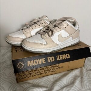 Nike Dunk Low in White and Light Orewood